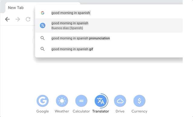 Google search in Chrome address bar
