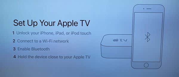 Instructions how to connect your iPhone to Apple TV 4K