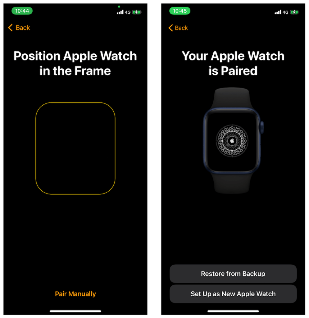 Position Apple Watch in the Frame > Your Apple Watch is Paired 