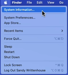 Apple > System Information 