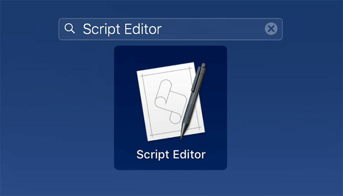 Script Editor in Search Bar
